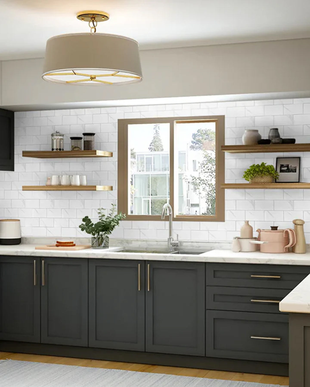 Panel de pared con patrón de mosaico