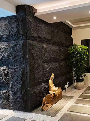 Panel de pared de piedra de pu