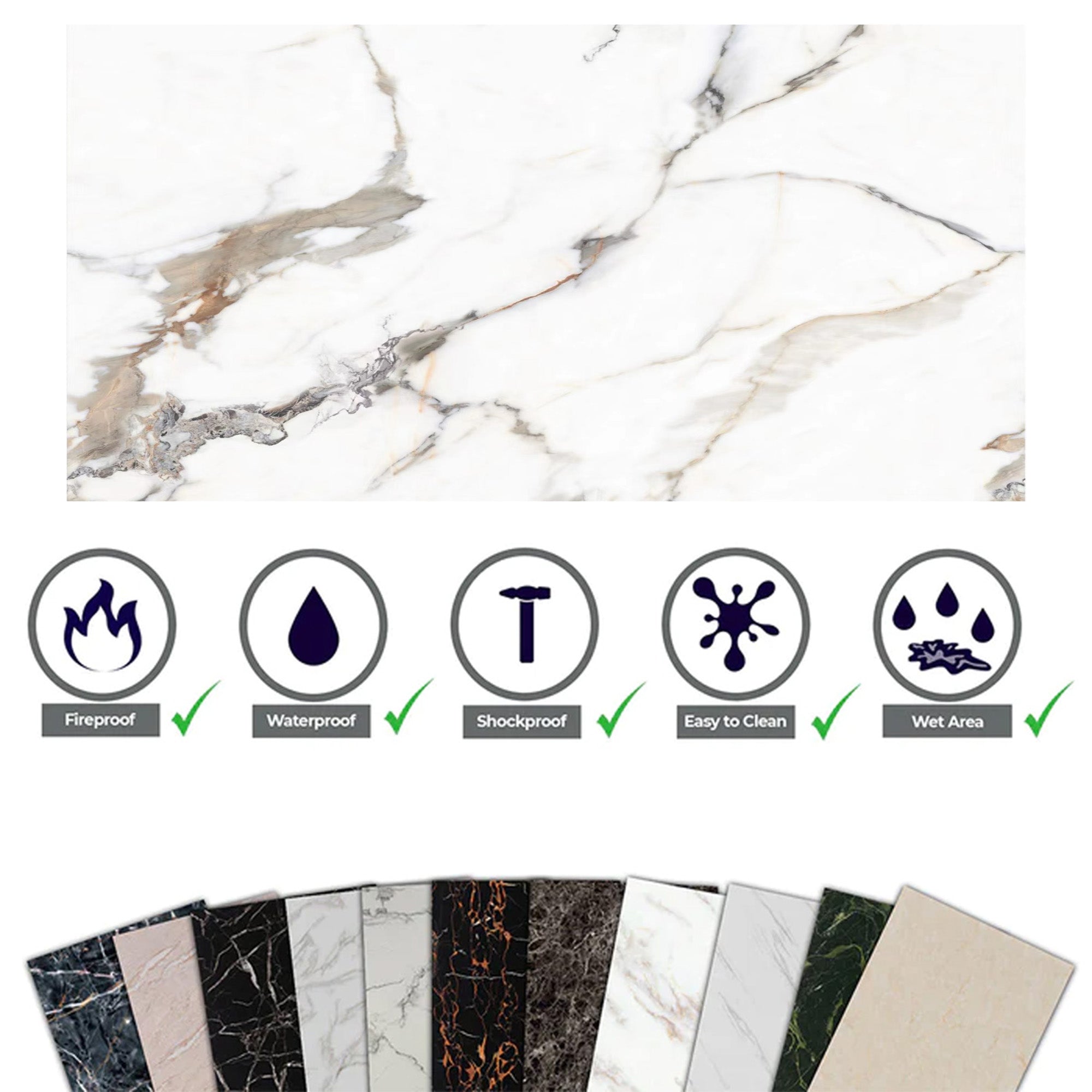 Garden of Eden V-04 / Marble alternative to bathroom tiles