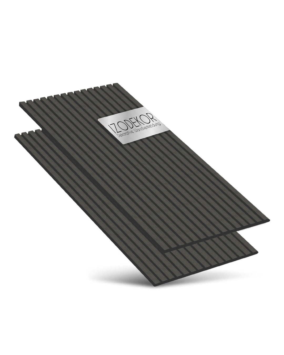 Panel acústico de pared de madera 3D set de 2 – Dunkelholz