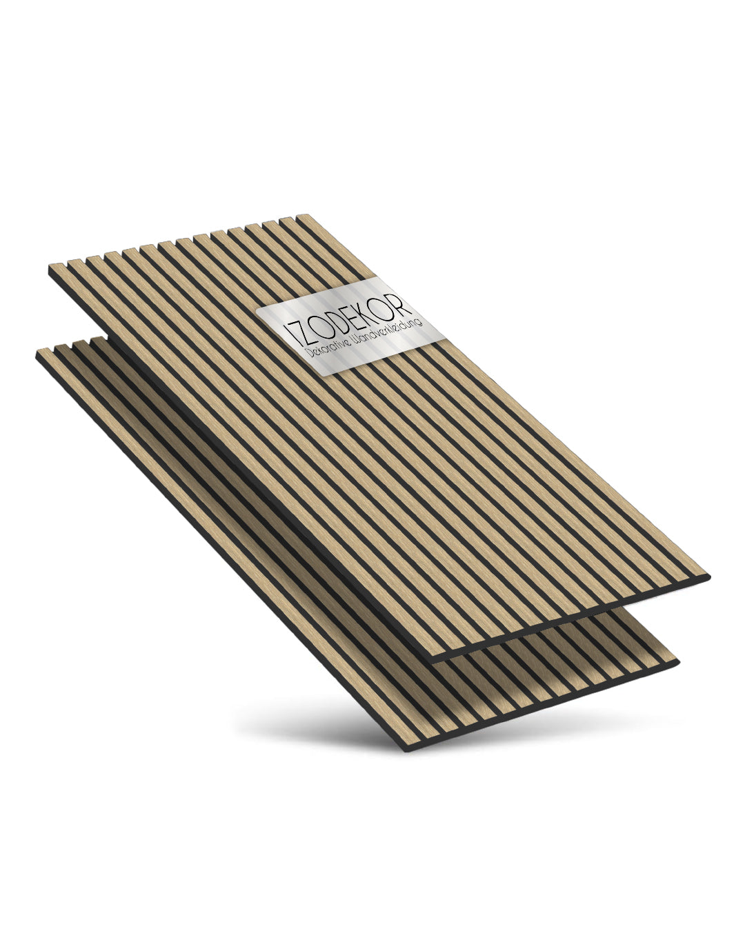 Panel acústico de pared de madera 3D set de 2 – Natürlich