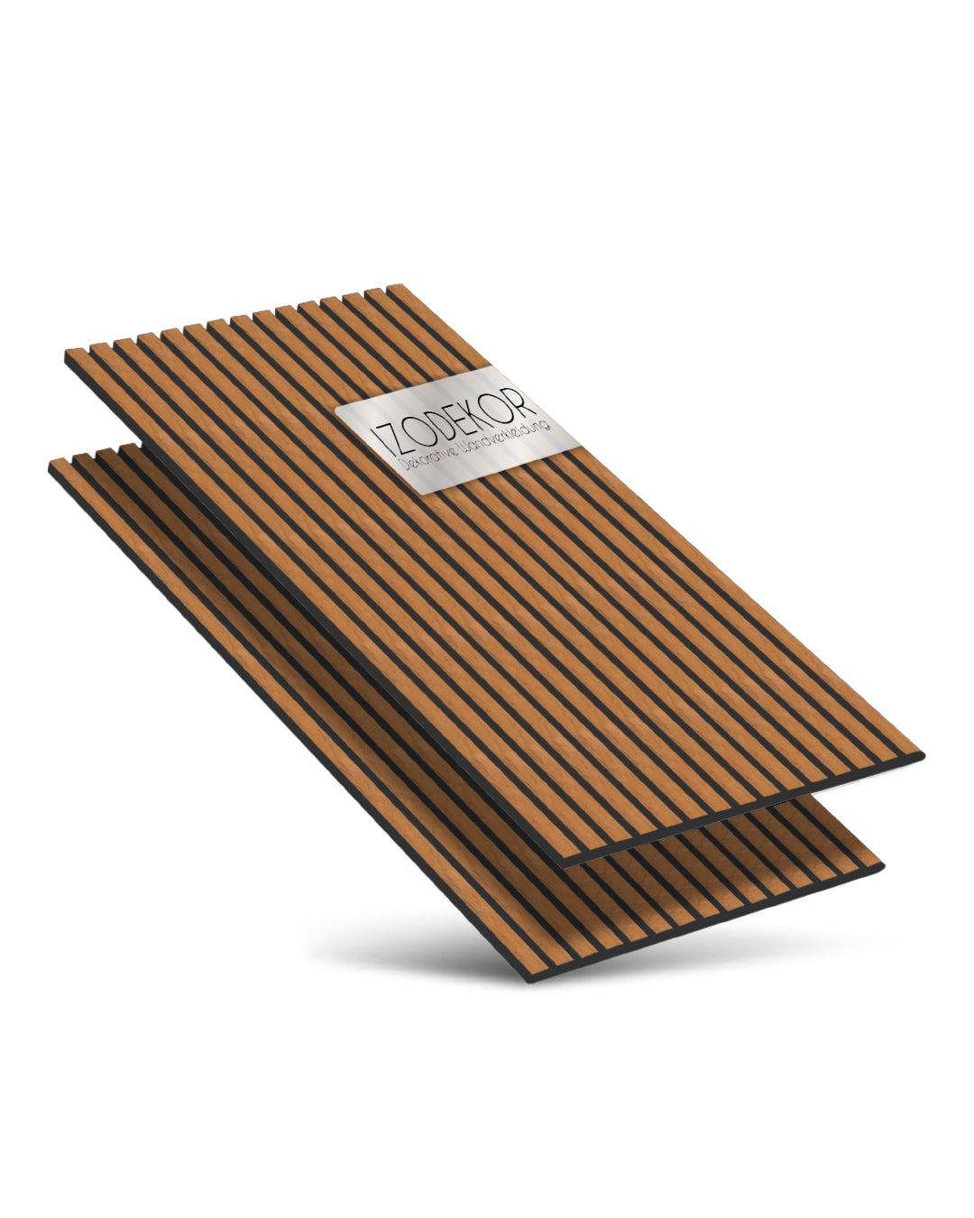 Panel acústico de pared de madera 3D set de 2 – Walnuss