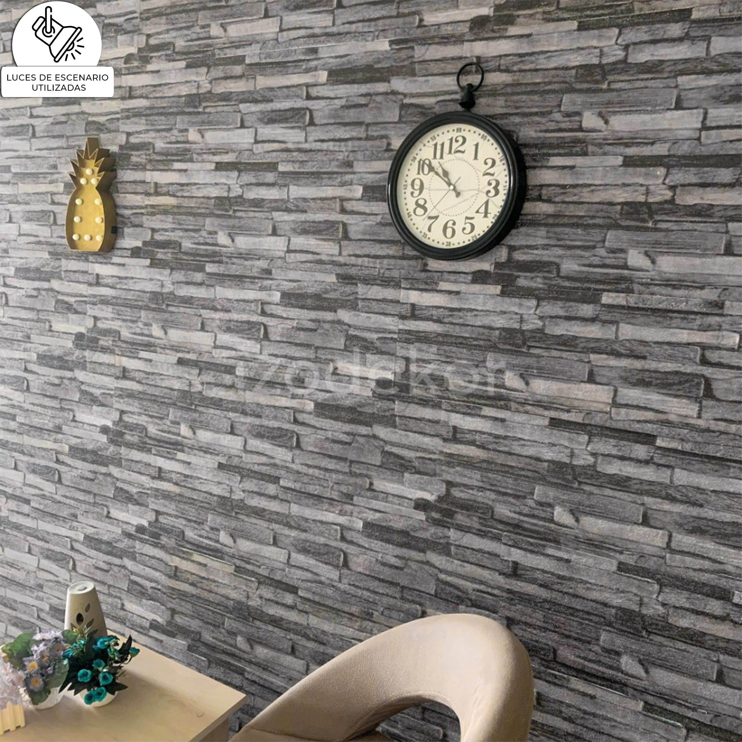 Black Charcoal A-09 | Antique Stone Wall Panel 3D Model 