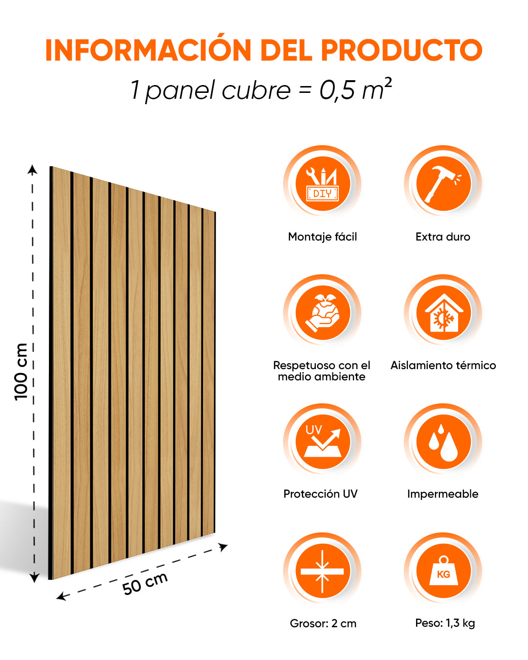 Light Wood AP-01 Wood-effect polystyrene wall panel 