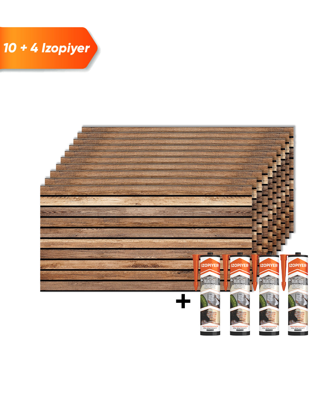 Dark Wood AP-02 Wood-effect polystyrene wall panel 