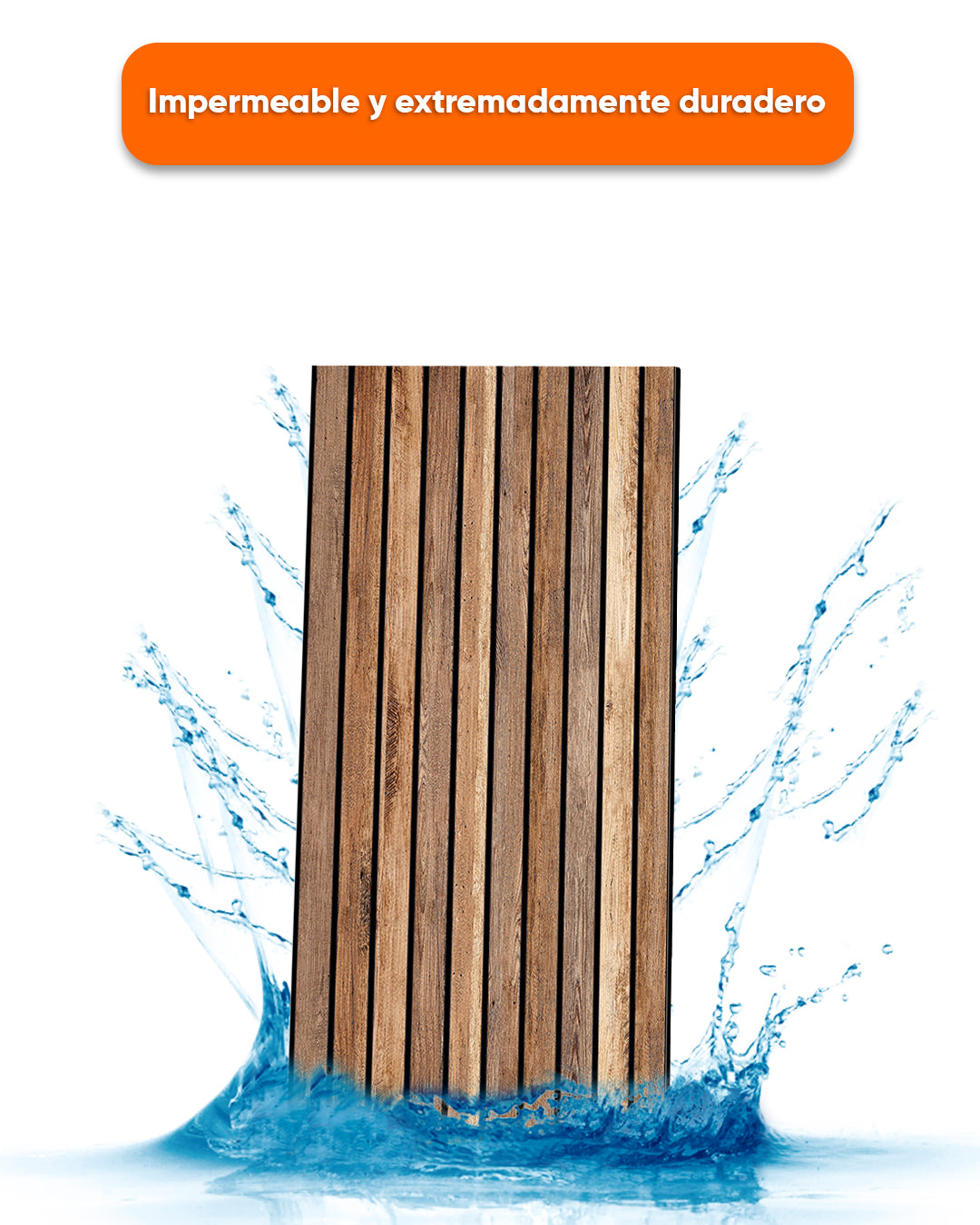 Dark Wood AP-02 Wood-effect polystyrene wall panel 