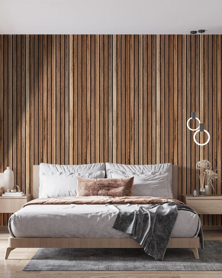 Dark Wood AP-02 Wood-effect polystyrene wall panel 