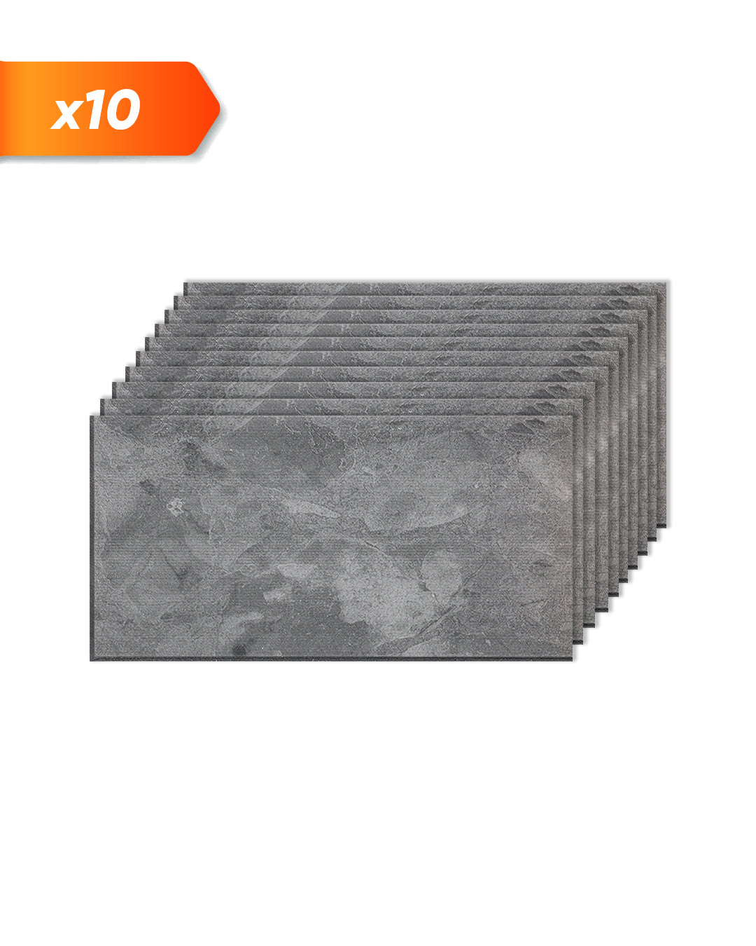 Revestimiento de pared efecto hormigón 50×100×2 cm | Paneles de pared 3D de poliestireno | Storm Grey Concrete AT-04