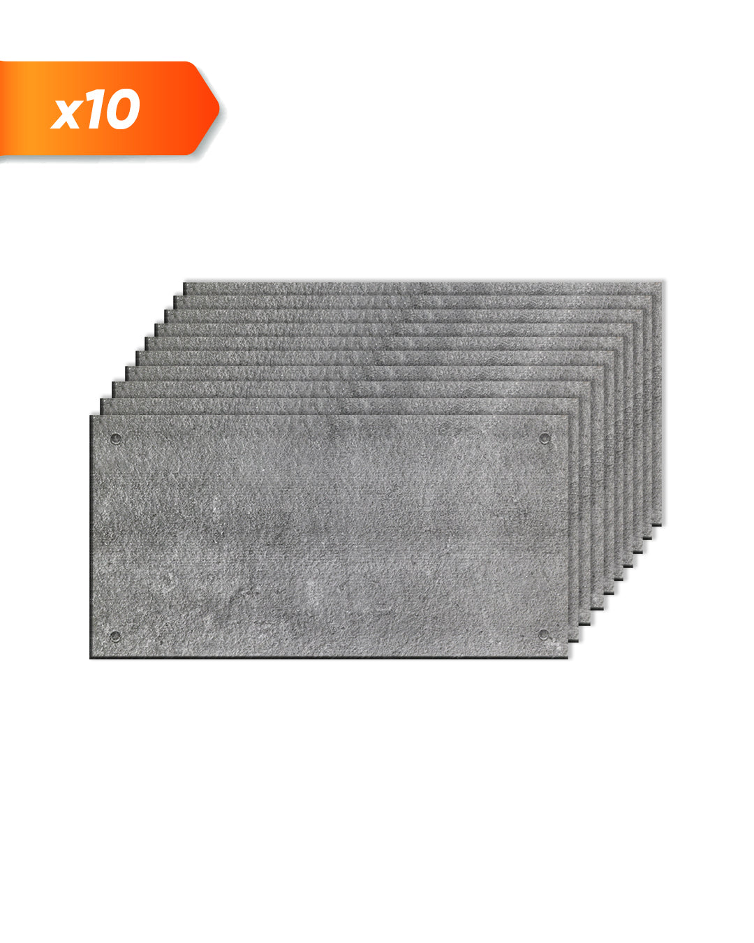 Revestimiento de pared efecto hormigón 50×100×2 cm | Paneles de pared 3D de poliestireno | Dark Concrete AT-17
