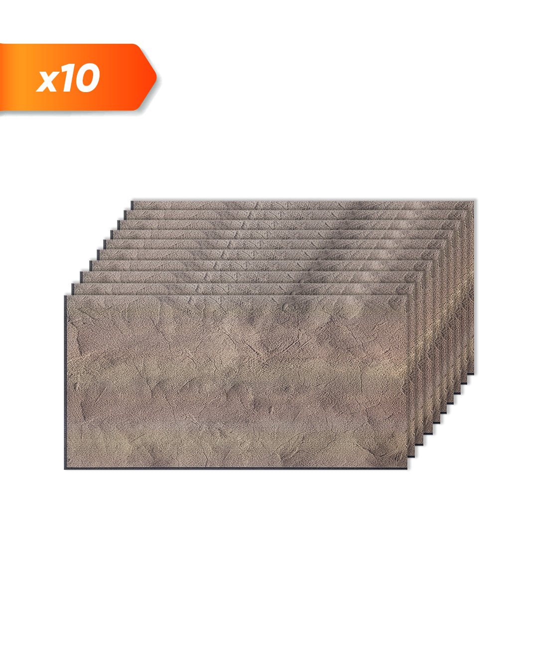 Revestimiento de pared efecto hormigón 50×100×2 cm | Paneles de pared 3D de poliestireno | Desert Concrete AT-25