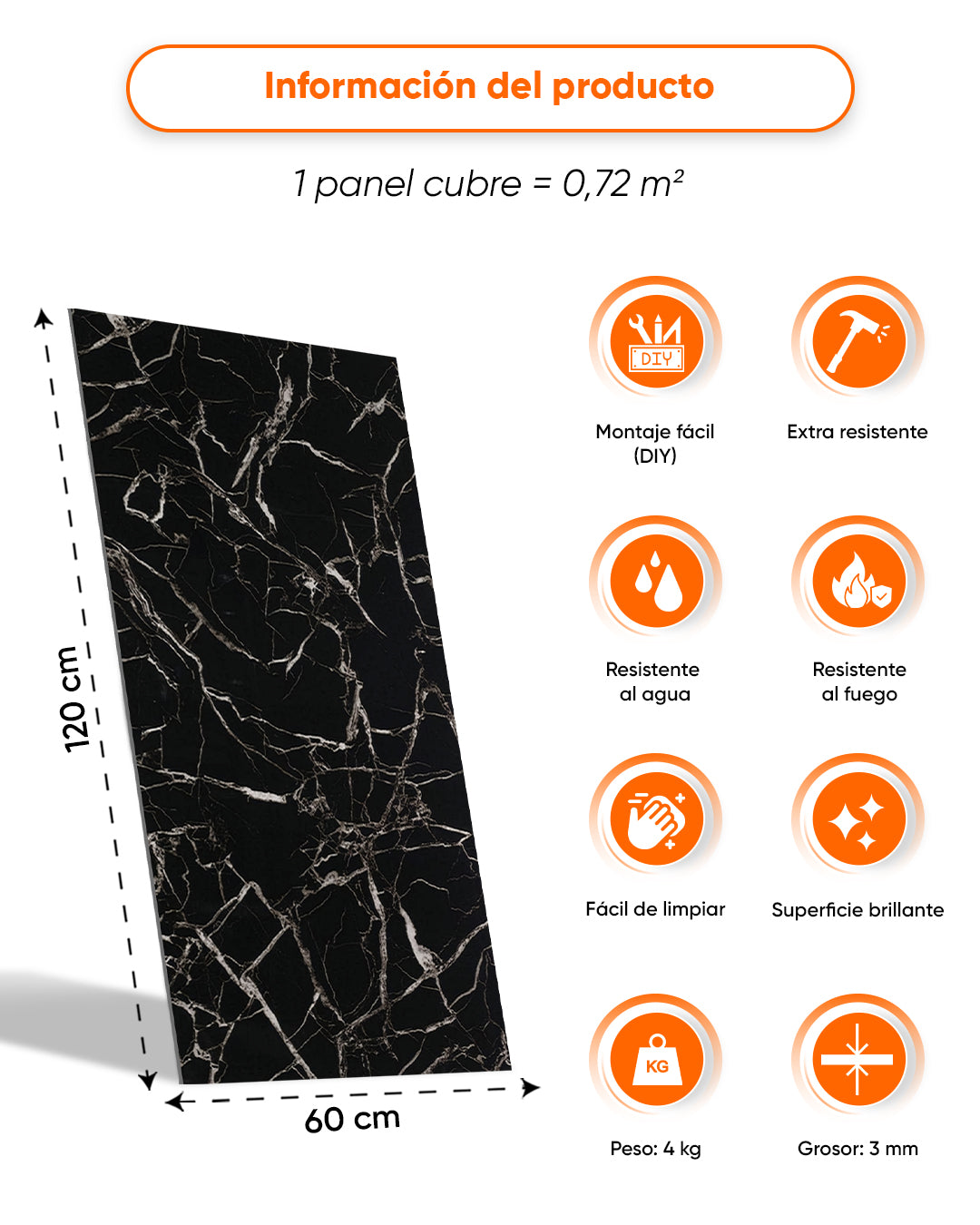 Black White / Alternativa de mármol a los azulejos del baño