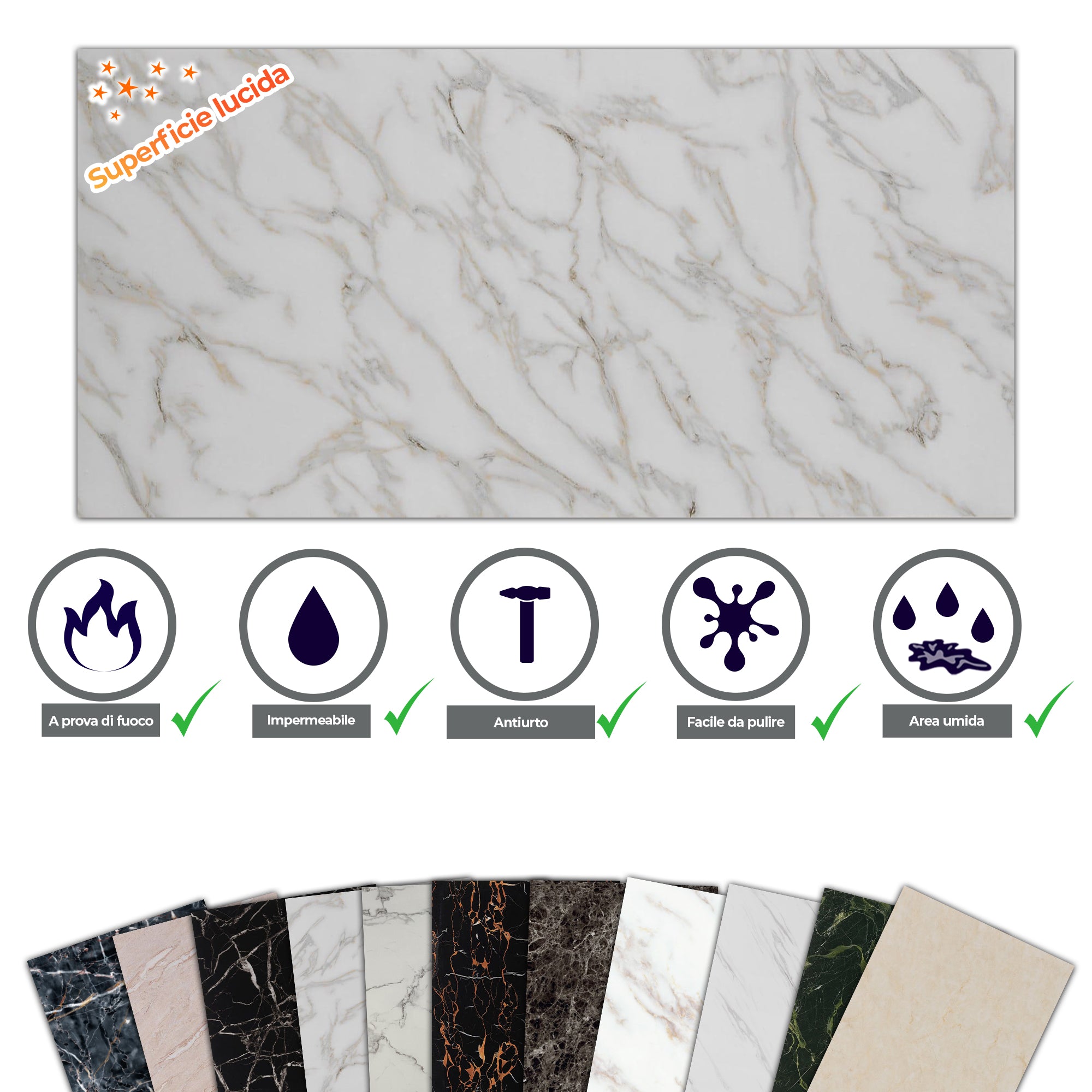 Calacada  / Alternativa de mármol a los azulejos del baño