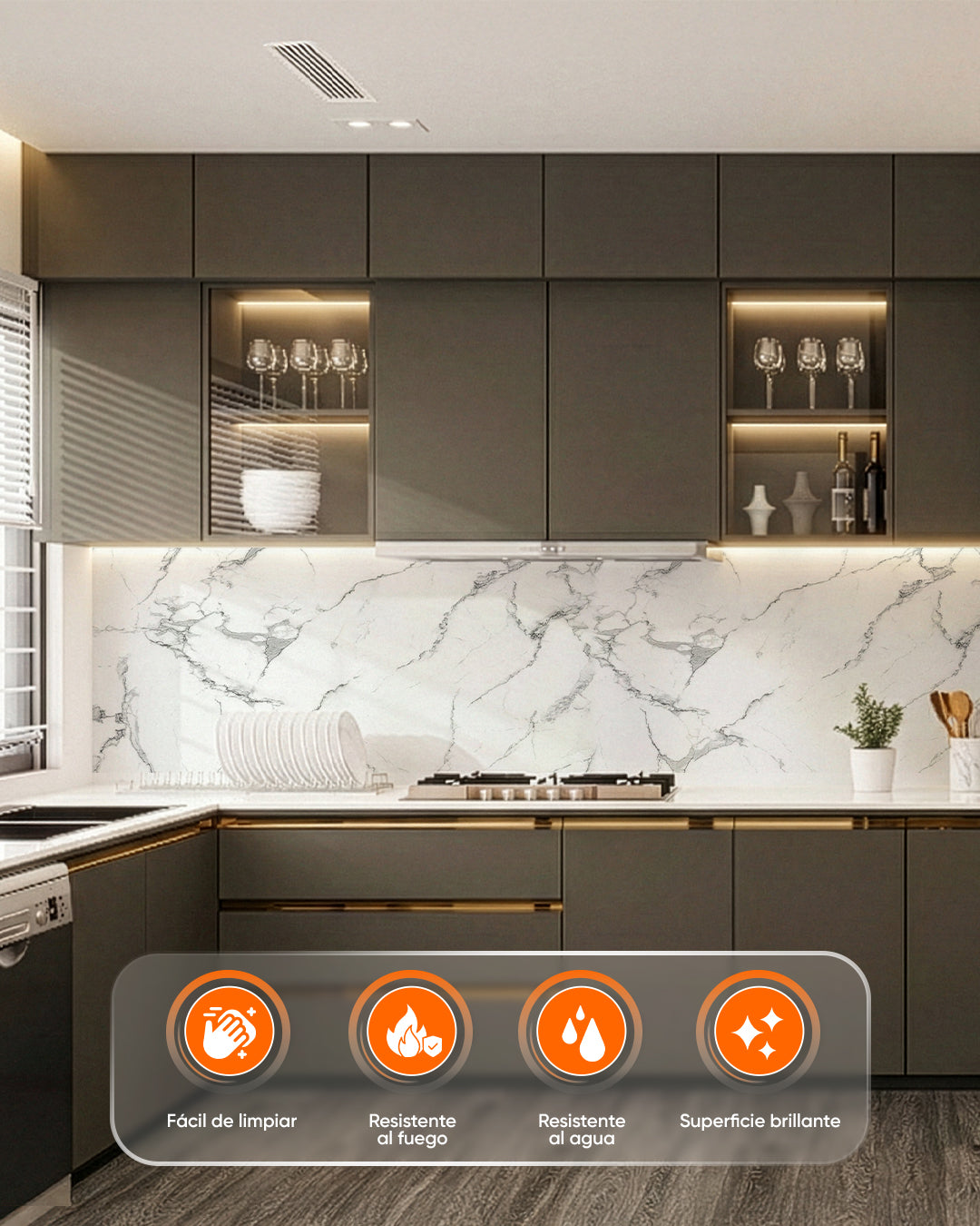 Carrara / Alternativa de mármol a los azulejos del baño