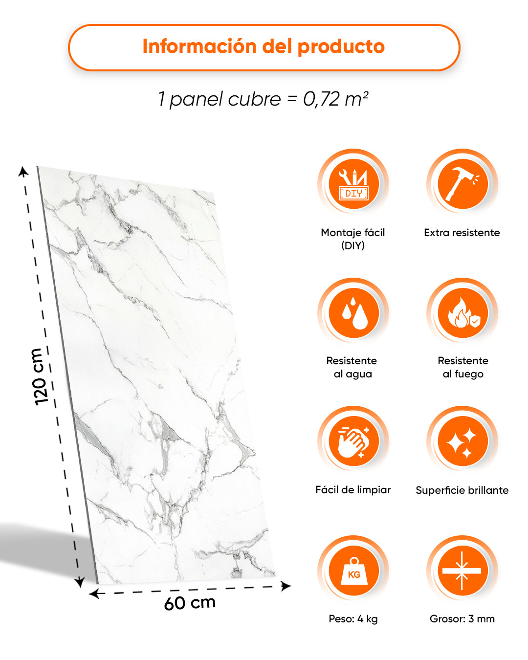 Carrara / Alternativa de mármol a los azulejos del baño
