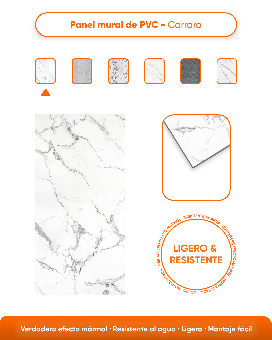 Carrara / Alternativa de mármol a los azulejos del baño