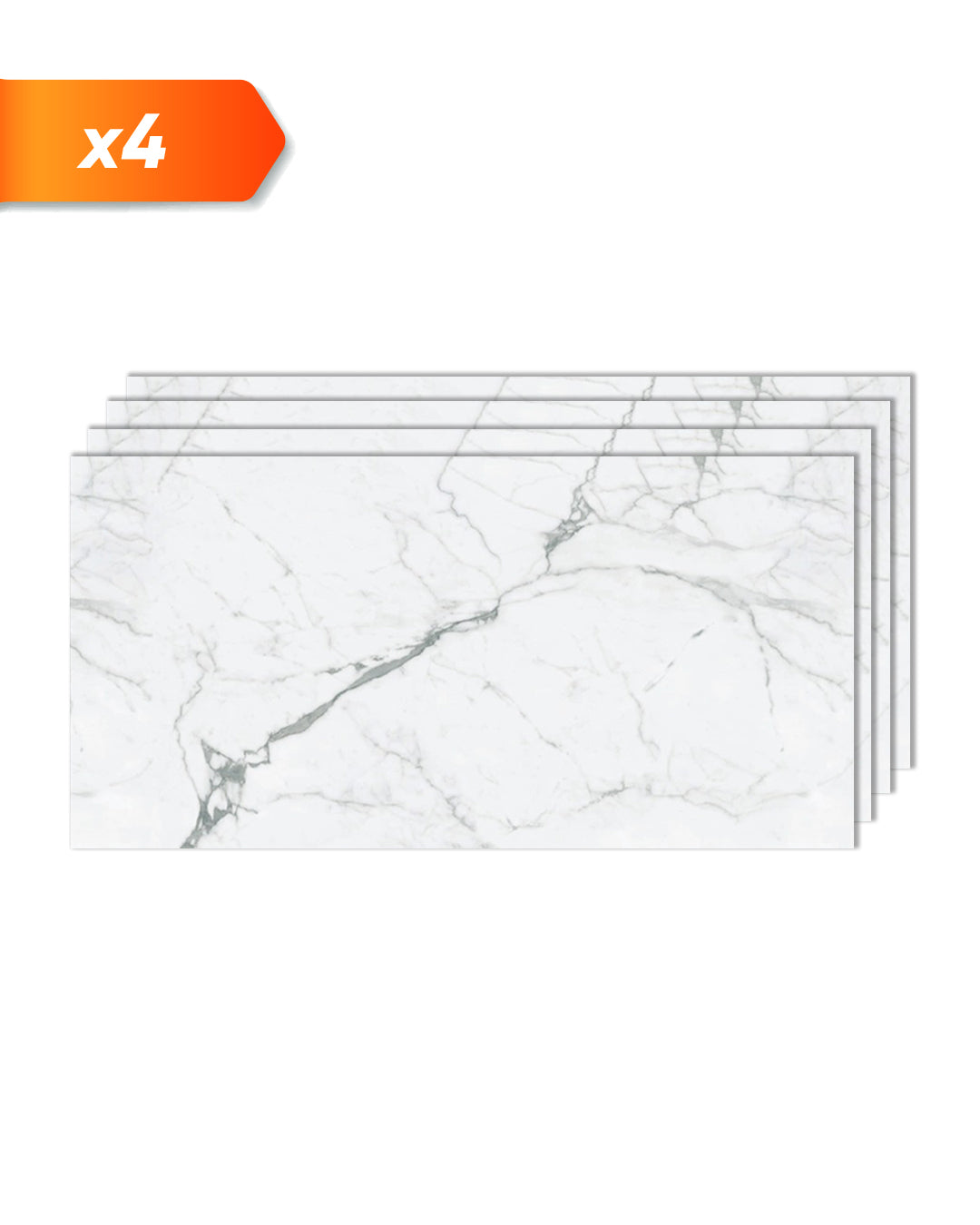 Panel de pared SPC Blanco 60x120 cm – Carrara Marmor