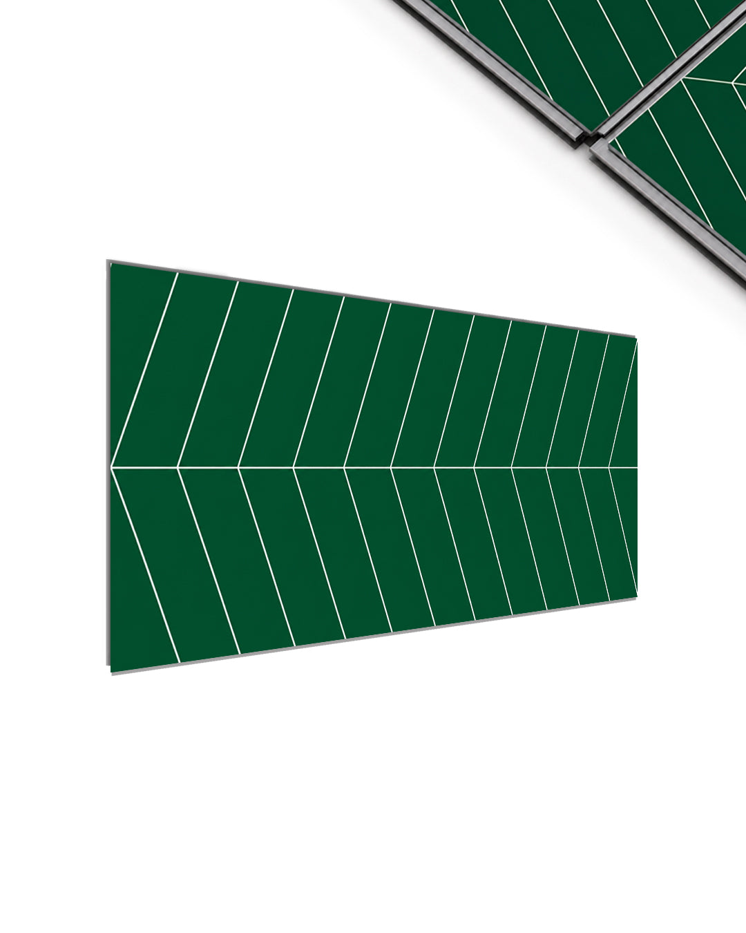 Panel de pared SPC 60x120 cm | Revestimiento de pared impermeable | Chevron Grün