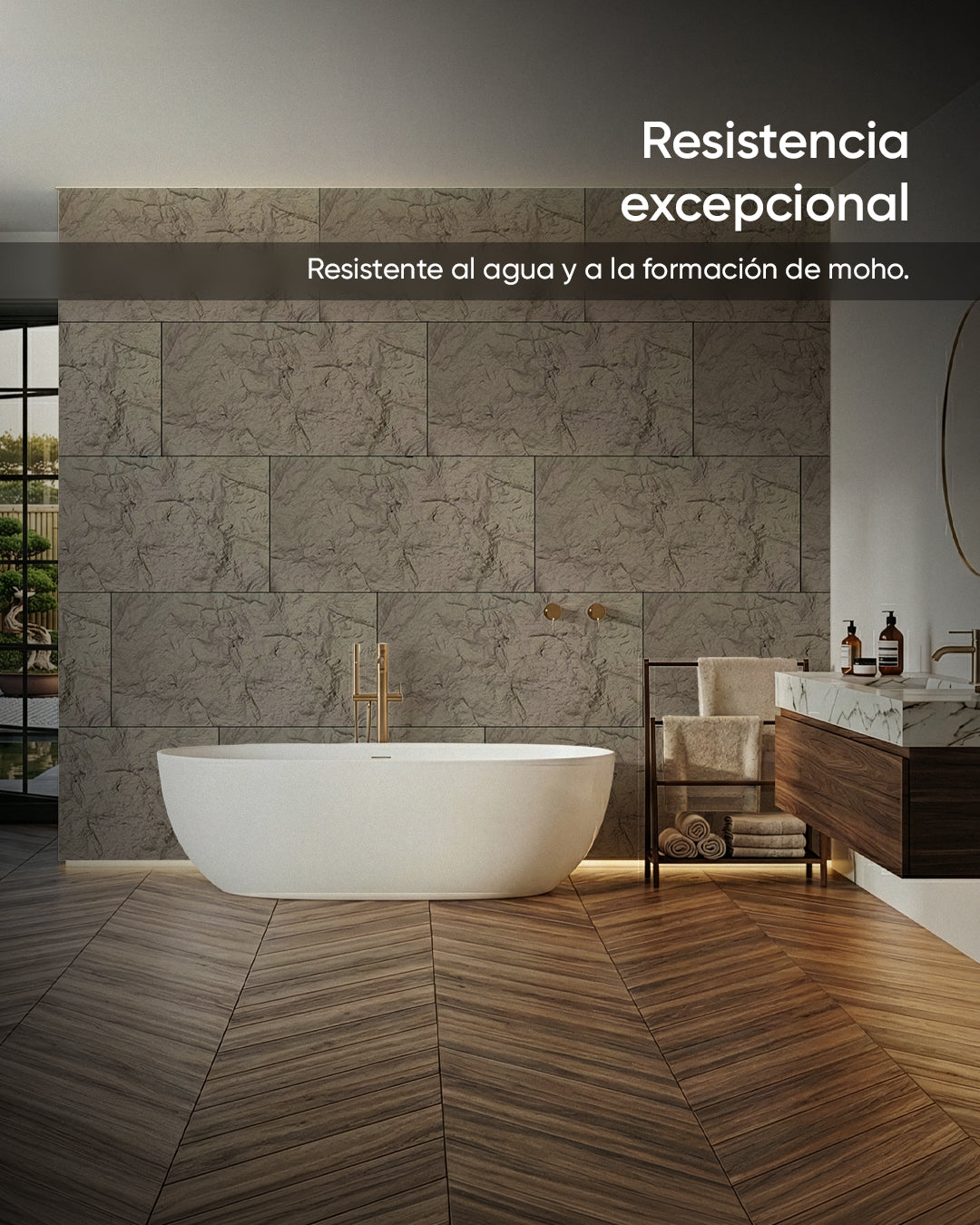 Dark Grey Paneles de Pared 3D de Piedra Stone