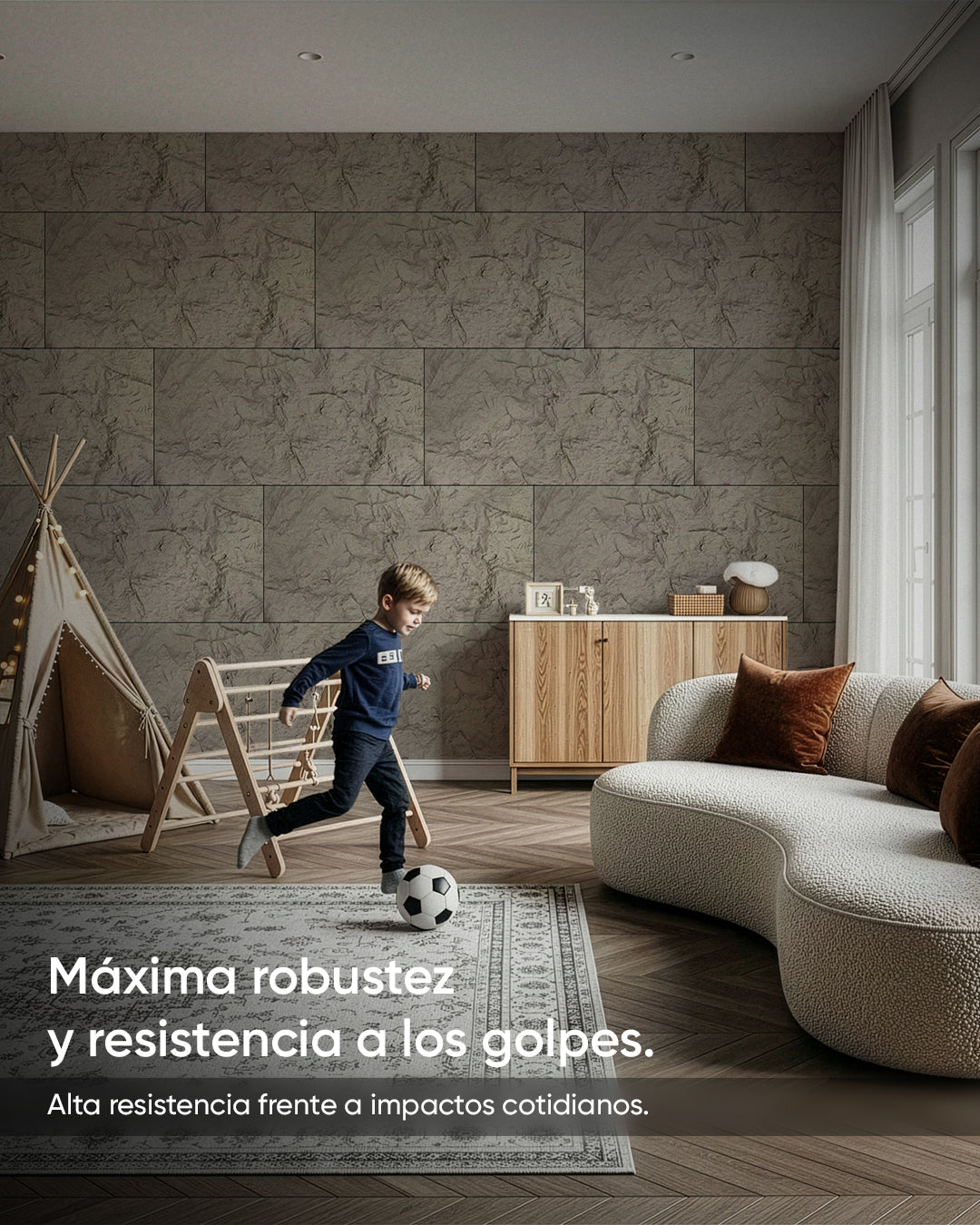 Dark Grey Paneles de Pared 3D de Piedra Stone