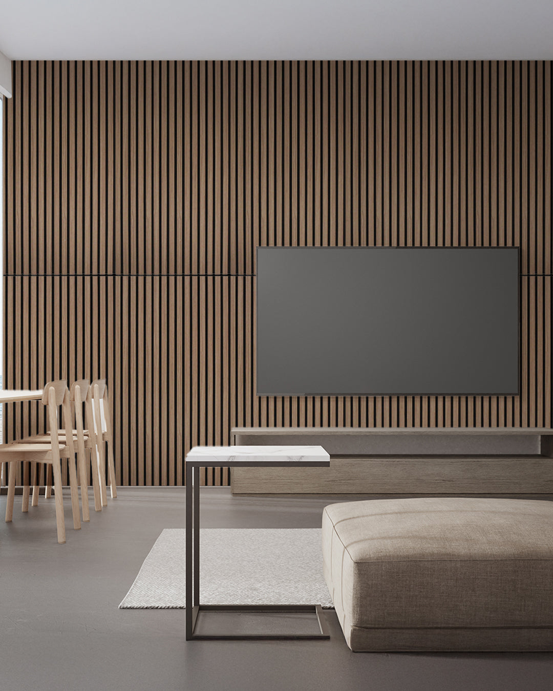 Paneles Acústicos de Pared en Fieltro – Set de 4 – 120×60×2,1 cm – Dark Walnut