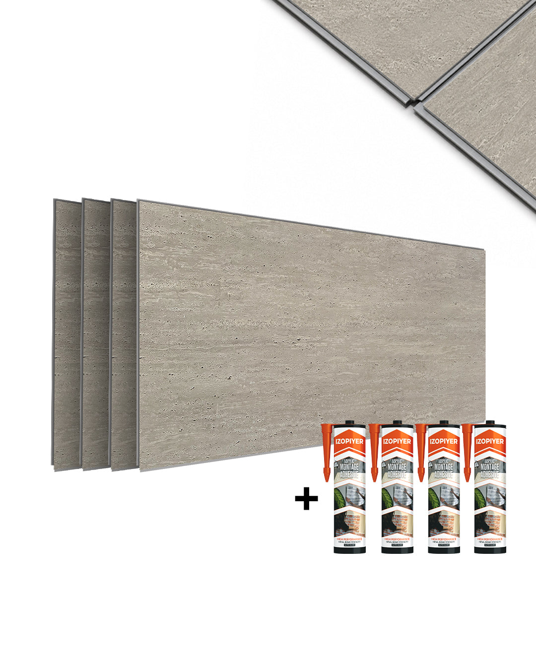 Panel de pared SPC 60x120 cm | Revestimiento de pared impermeable | Desert Silence