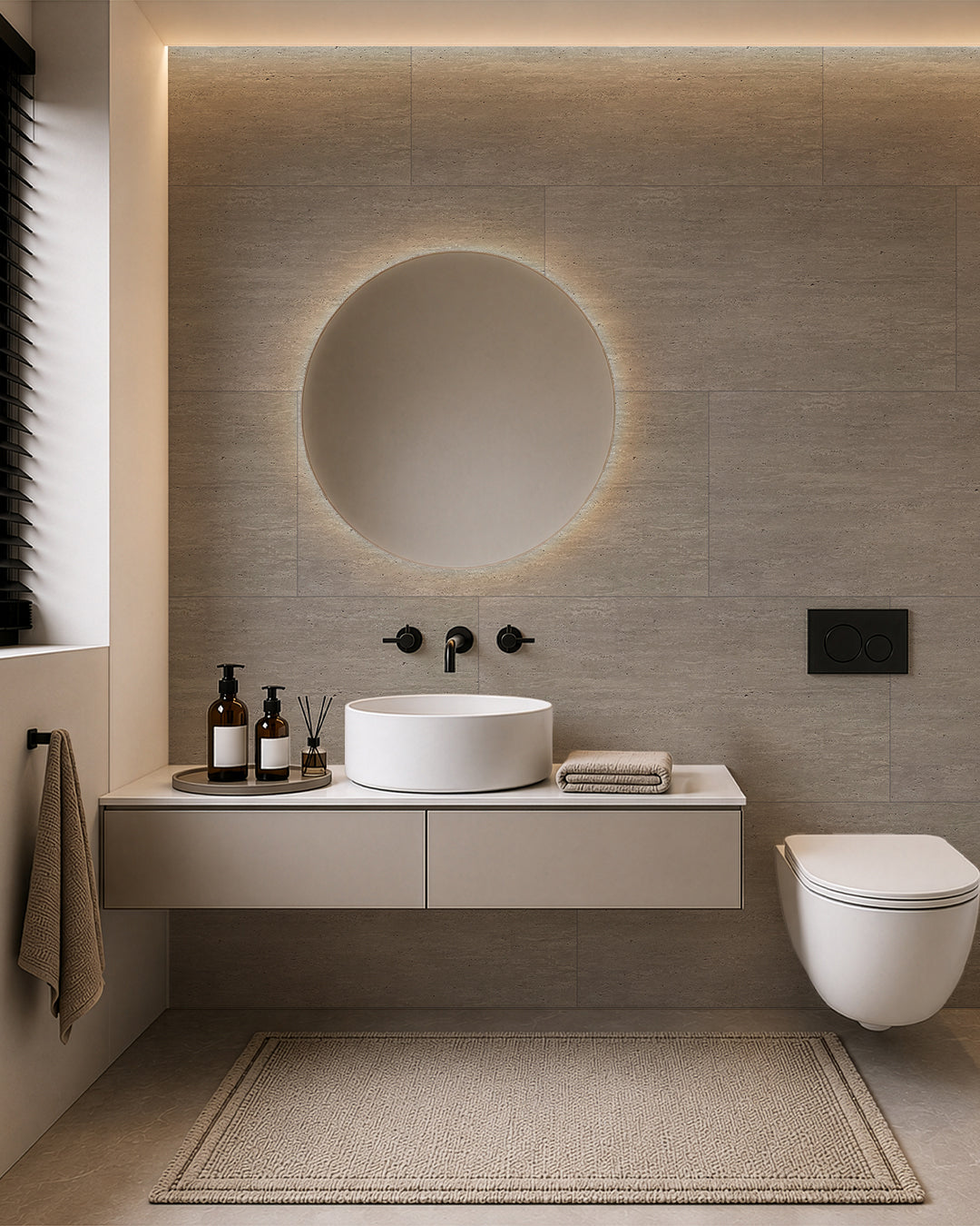 Panel de pared SPC 60x120 cm | Revestimiento de pared impermeable | Desert Silence