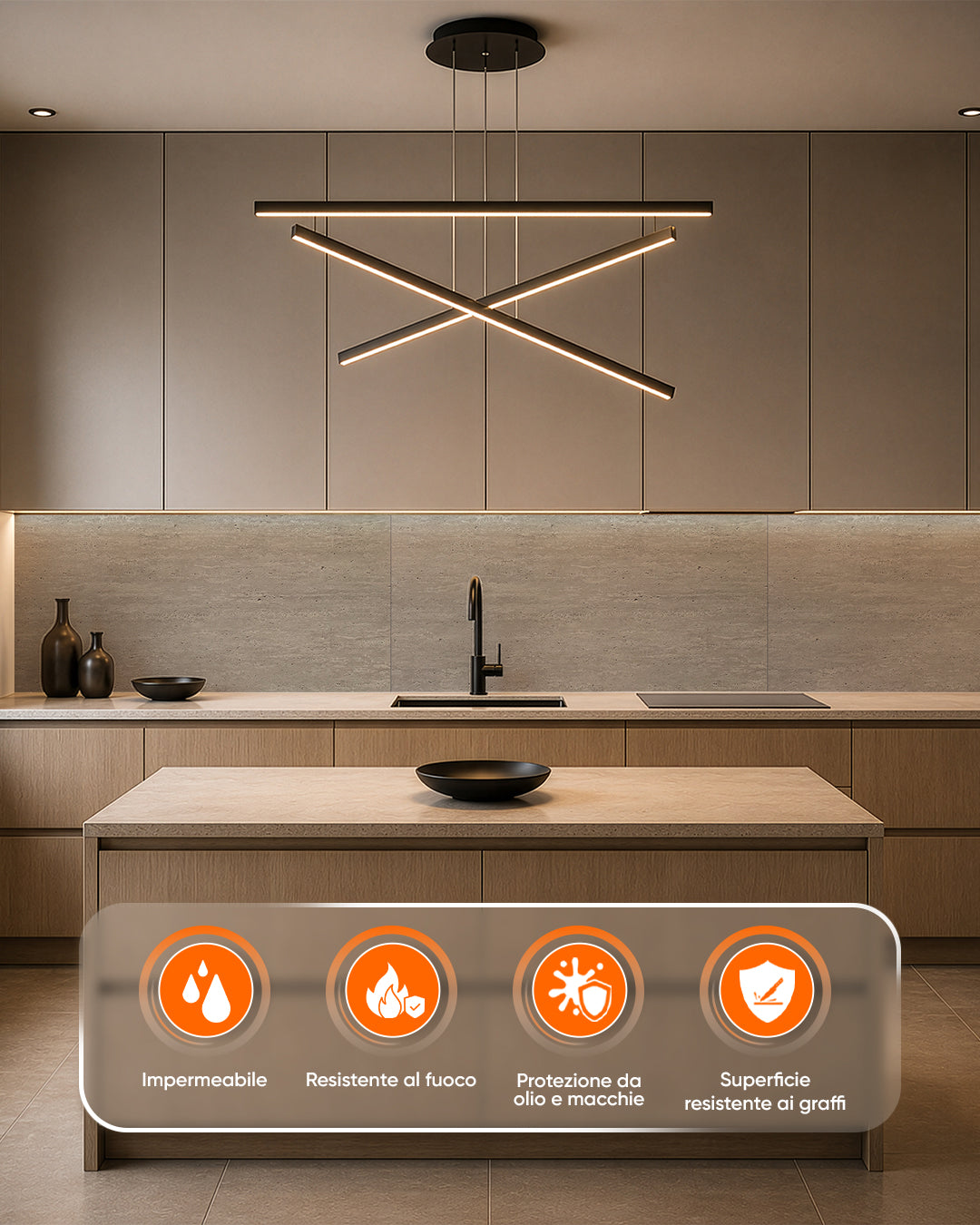 Panel de pared SPC 60x120 cm | Revestimiento de pared impermeable | Desert Silence