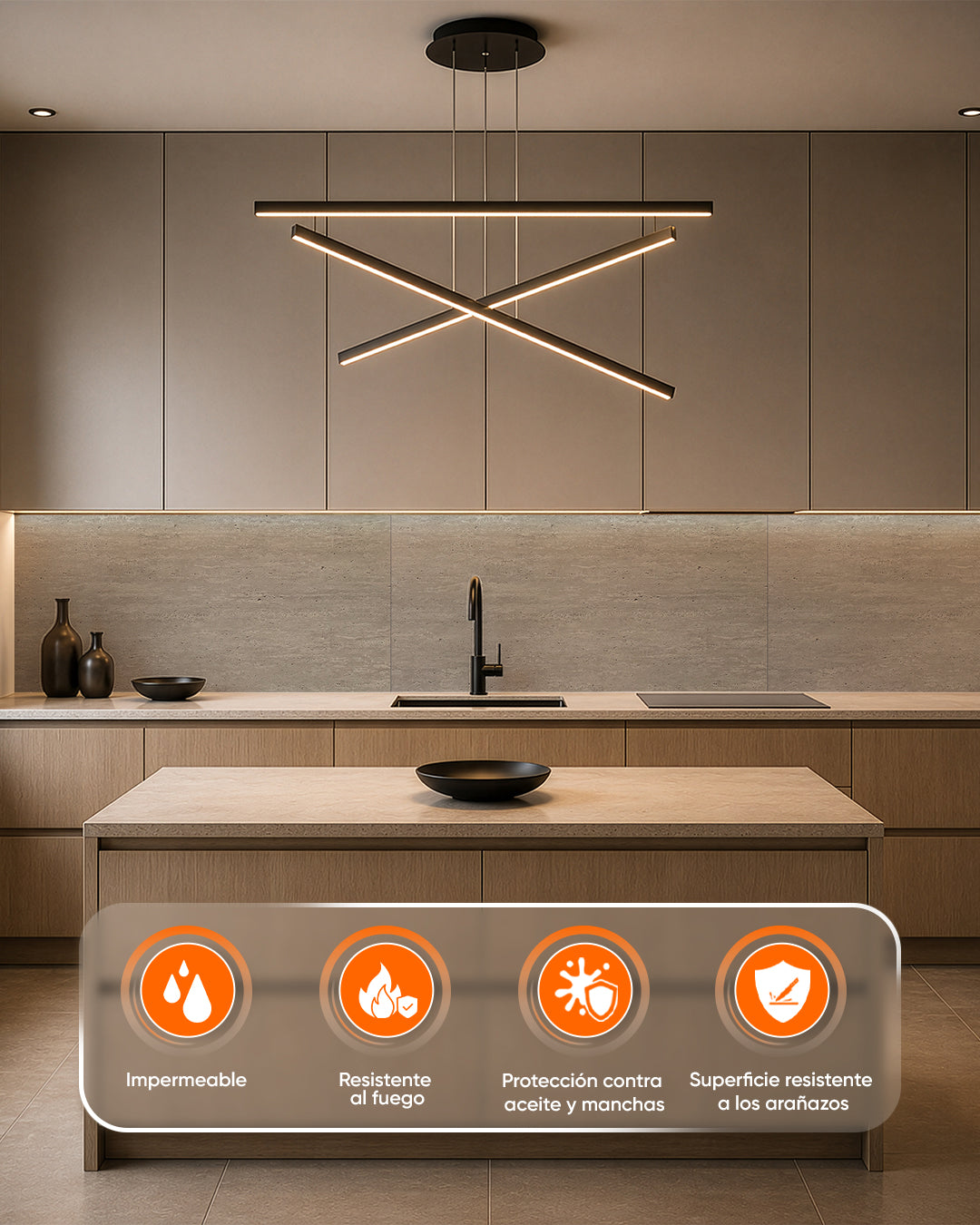 Panel de pared SPC 60x120 cm | Revestimiento de pared impermeable | Desert Silence