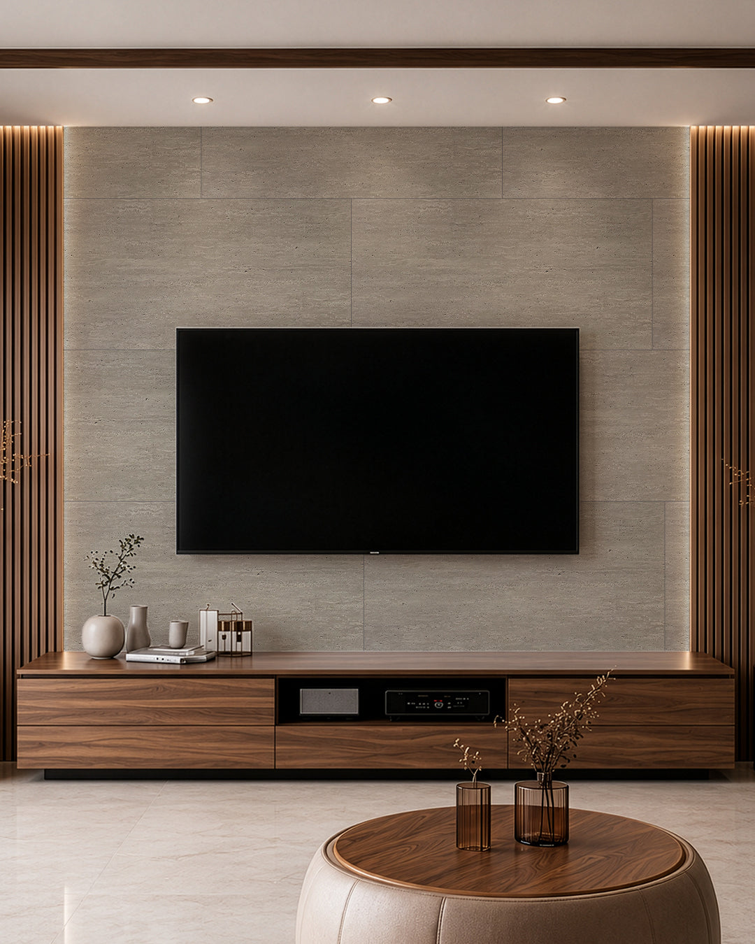 Panel de pared SPC 60x120 cm | Revestimiento de pared impermeable | Desert Silence
