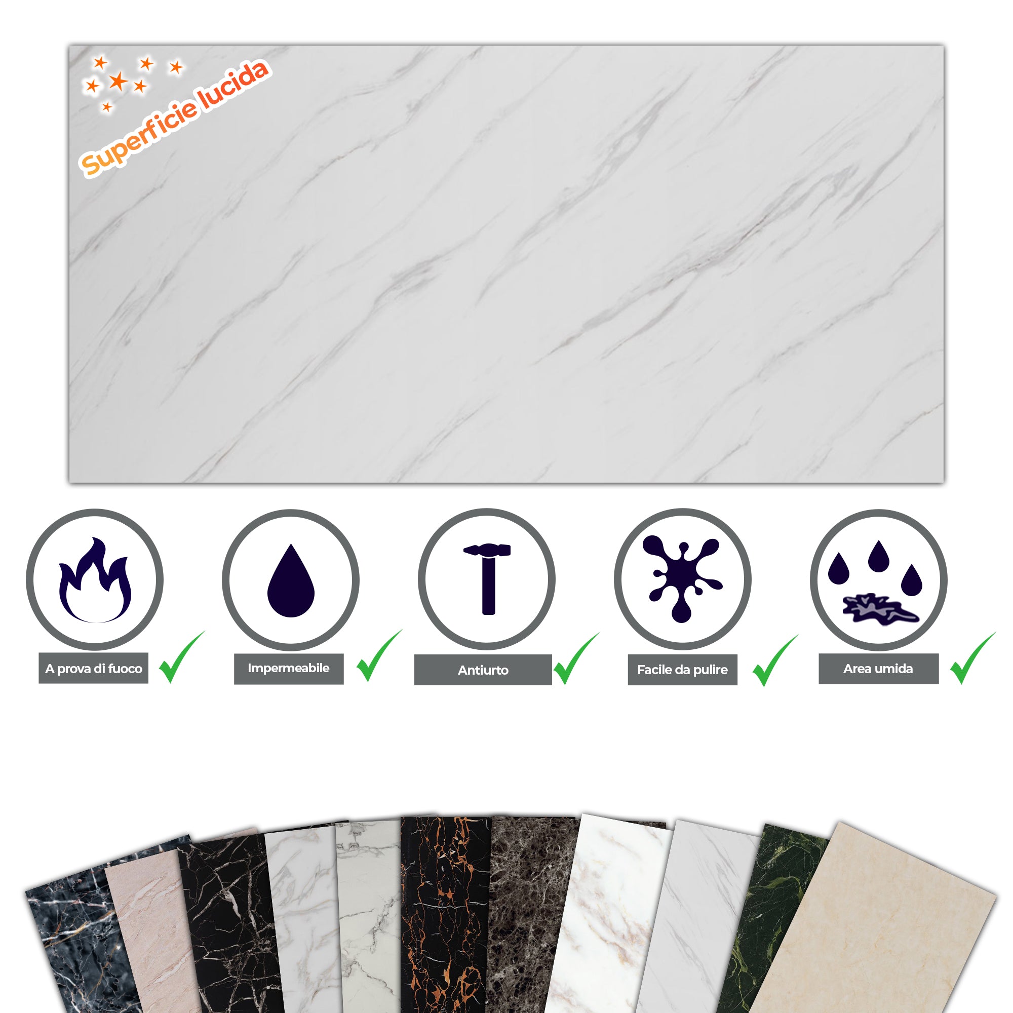 Ice Berg Grey / Marble alternative to bathroom tiles