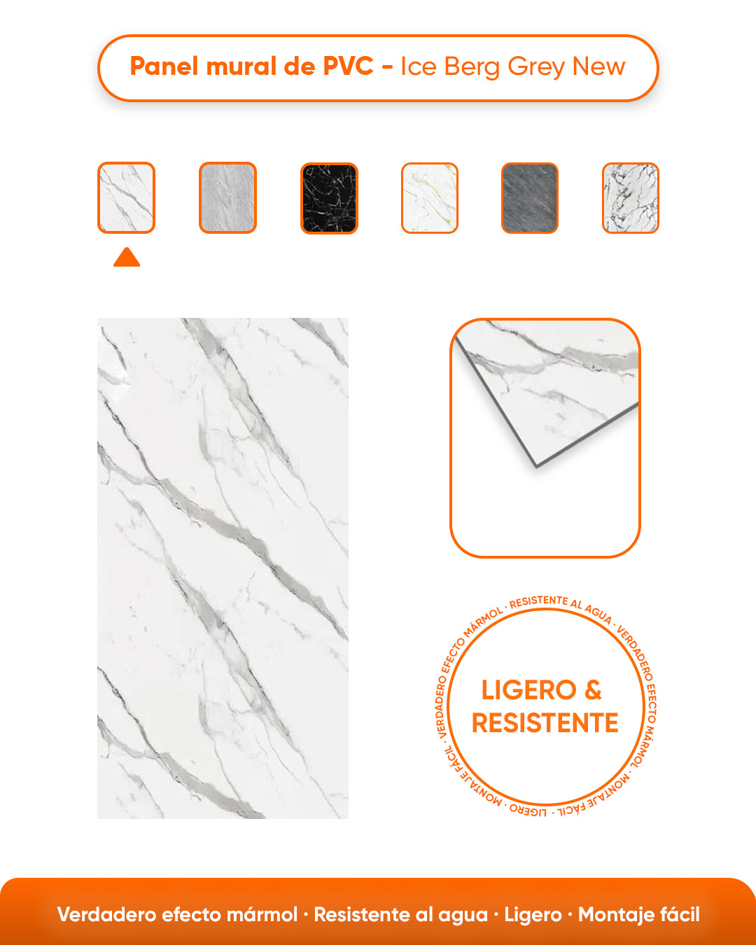 Ice Berg Grey New / Alternativa de mármol a los azulejos del baño.