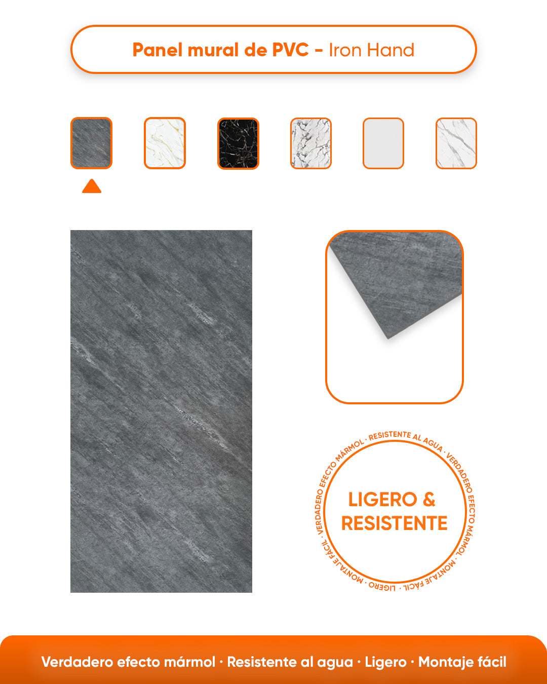 Iron Hand / Alternativa de mármol mate a los azulejos del baño