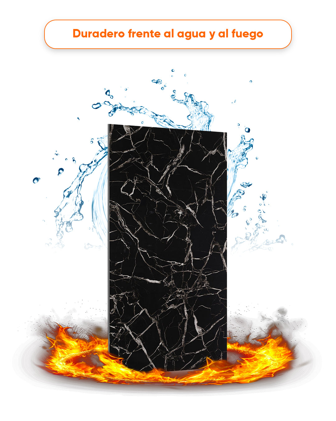 Black White / Alternativa de mármol a los azulejos del baño