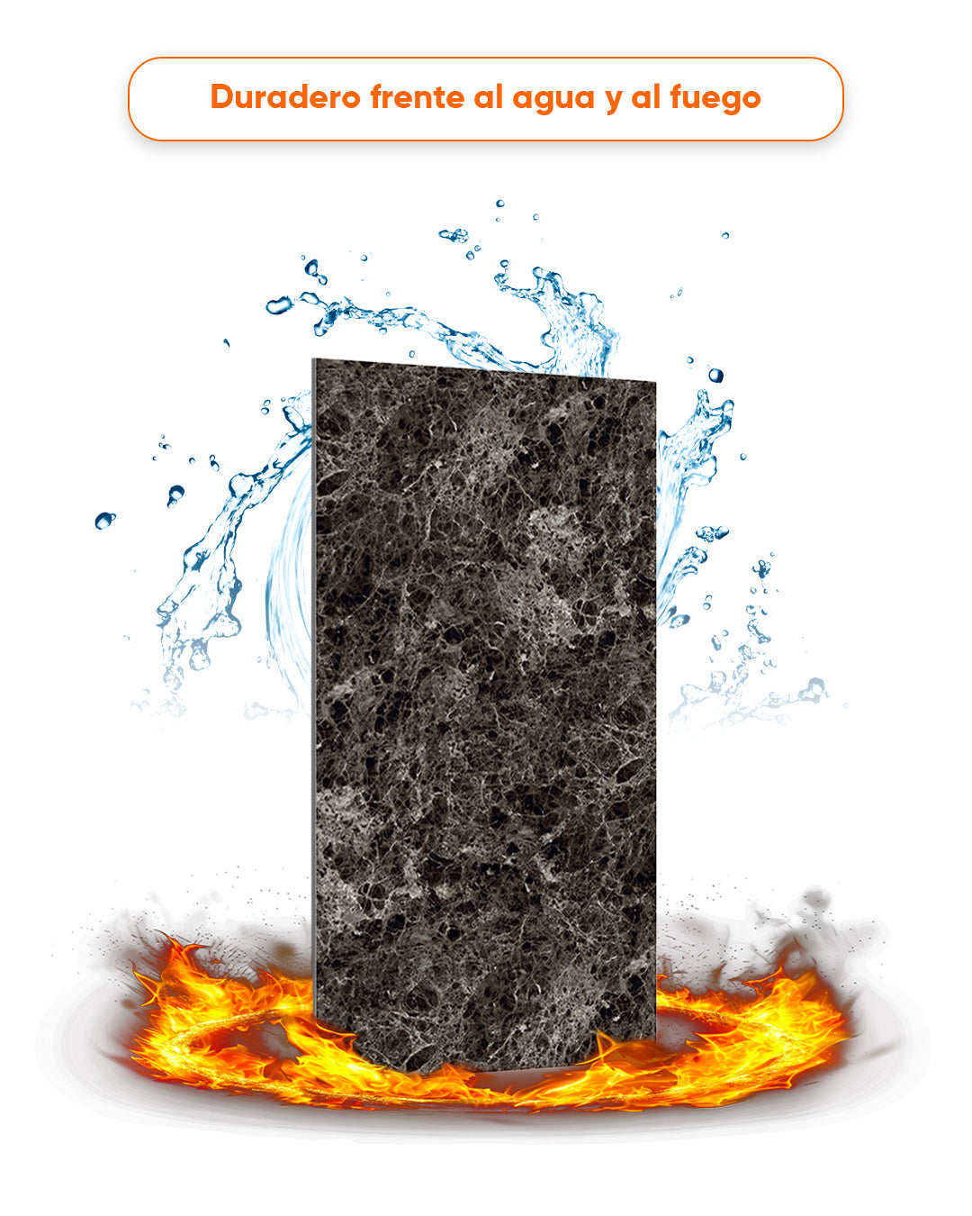 Emperador Dark / Alternativa de mármol a los azulejos del baño