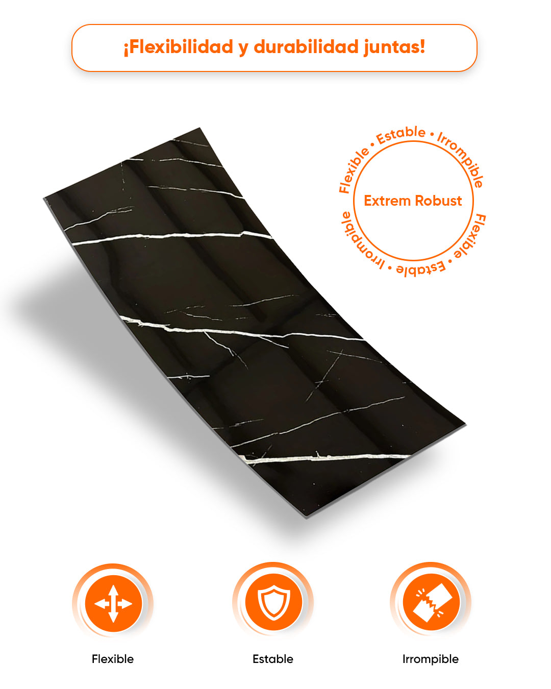 Black Lightning V-02 / Alternativa de mármol a los azulejos del baño