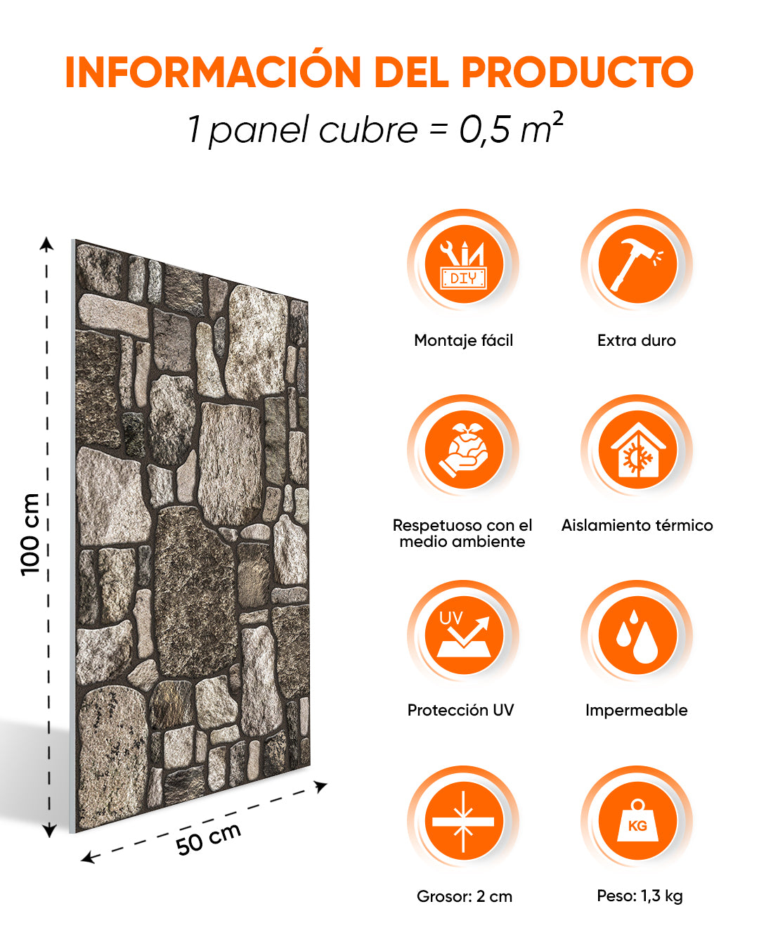 Revestimiento de pared mixto Tradition Stone KR-08