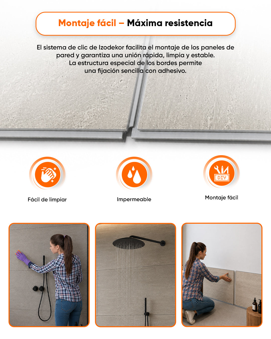 Panel de pared SPC 60x120 cm | Revestimiento de pared impermeable | Chevron Grün