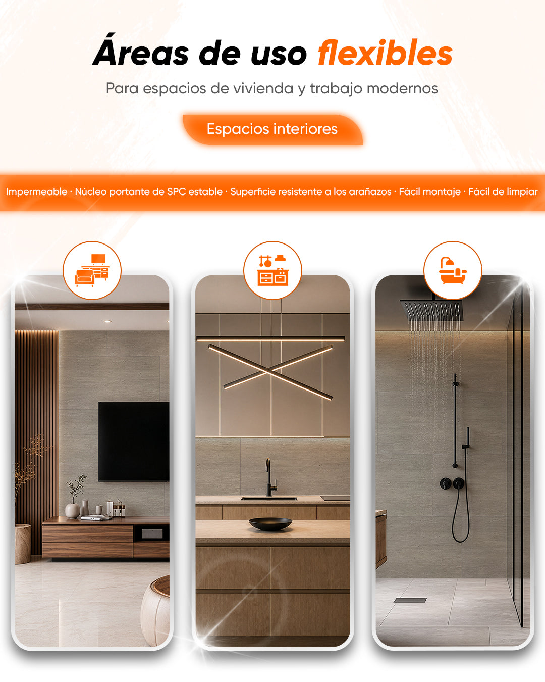 Panel de pared SPC 60x120 cm | Revestimiento de pared impermeable | Desert Silence
