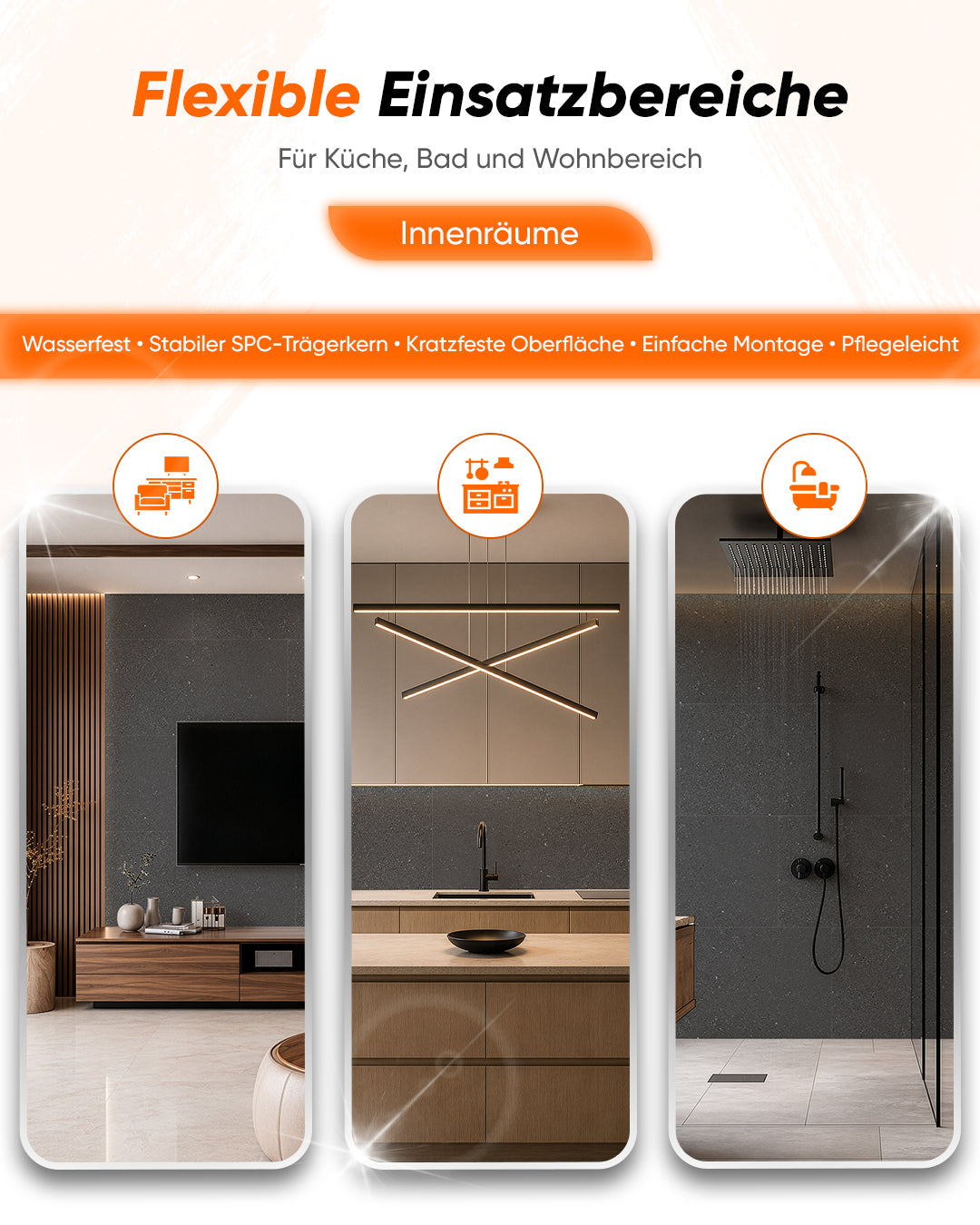 Panel de pared SPC 60x120 cm | Revestimiento de pared impermeable | Wild Essence