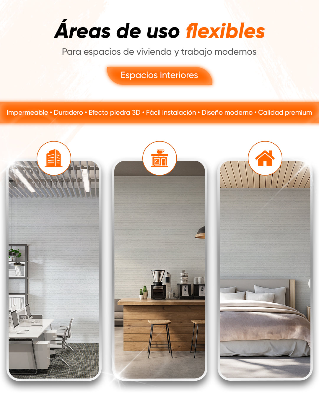 White Snow: N-1900 Revestimiento de piedra de ladrillo