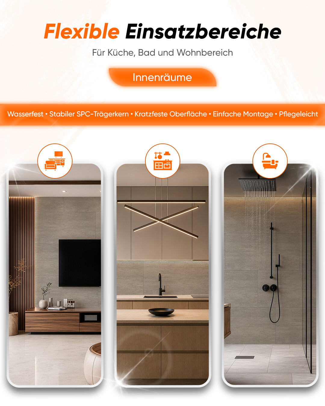 Panel de pared SPC 60x120 cm | Revestimiento de pared impermeable | Desert Silence