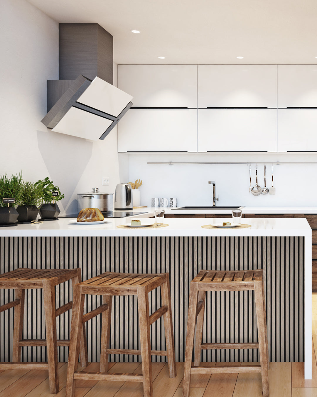 Paneles Acústicos de Pared en Fieltro – Set de 4 – 120×60×2,1 cm – Light Oak