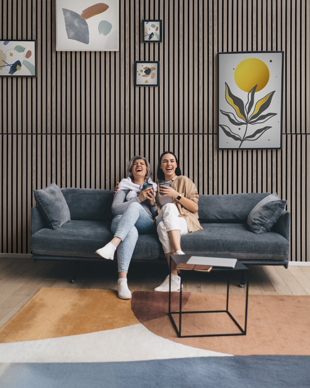 Paneles Acústicos de Pared en Fieltro – Set de 4 – 120×60×2,1 cm – Light Oak