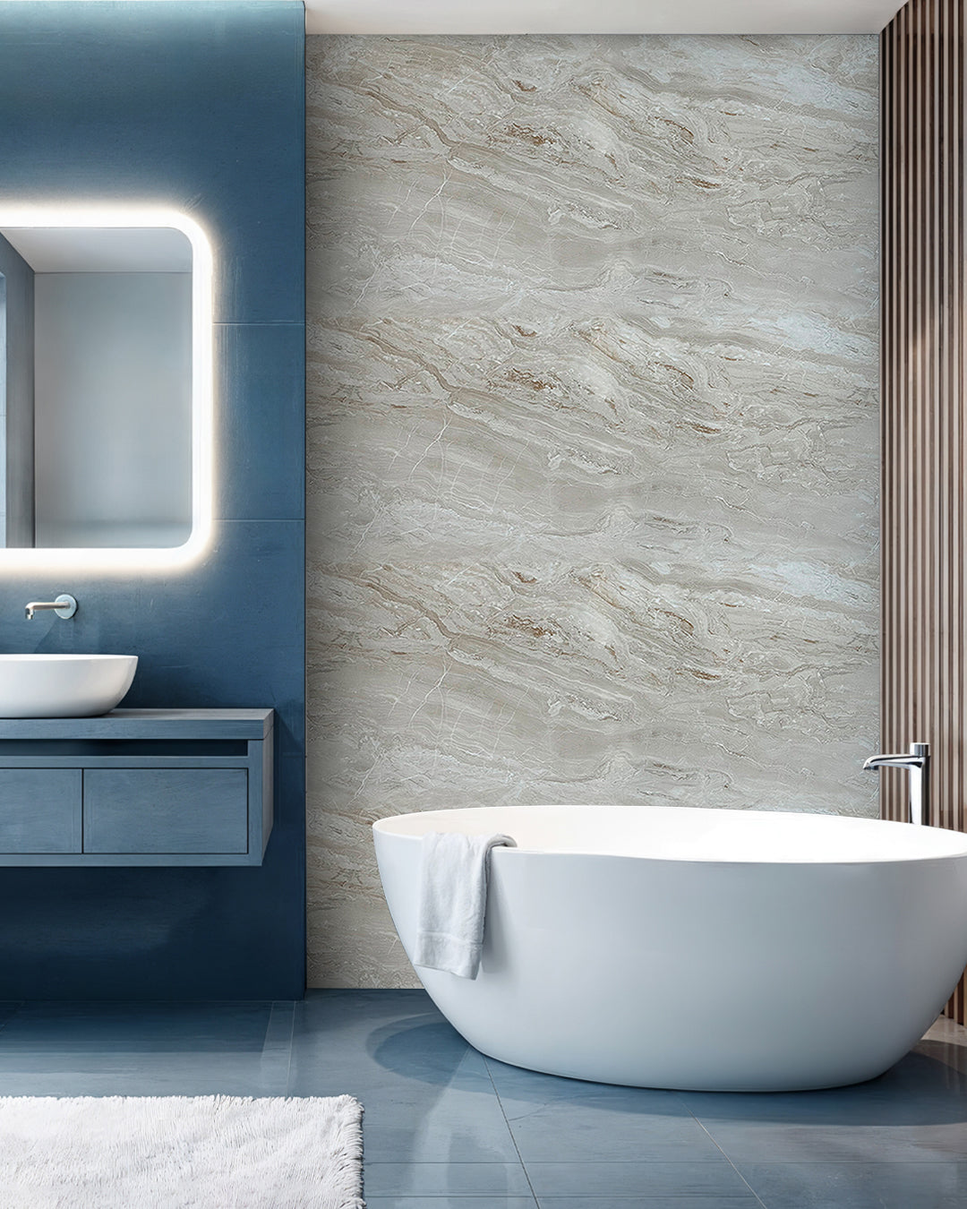 Mars Bubble / Alternativa de mármol a los azulejos del baño