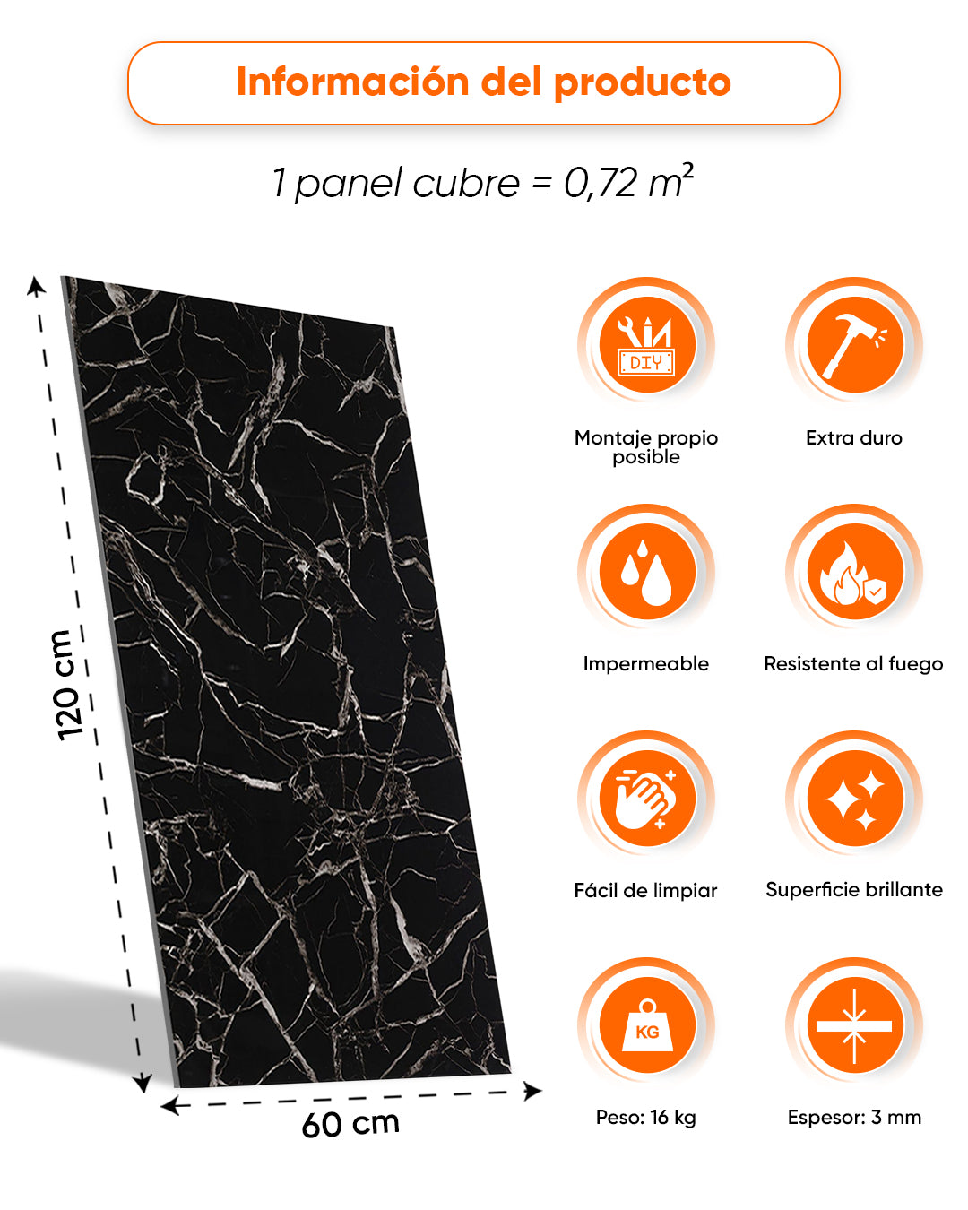 Black White / Alternativa de mármol a los azulejos del baño