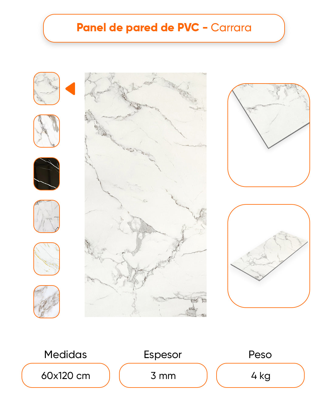 Carrara / Alternativa de mármol a los azulejos del baño