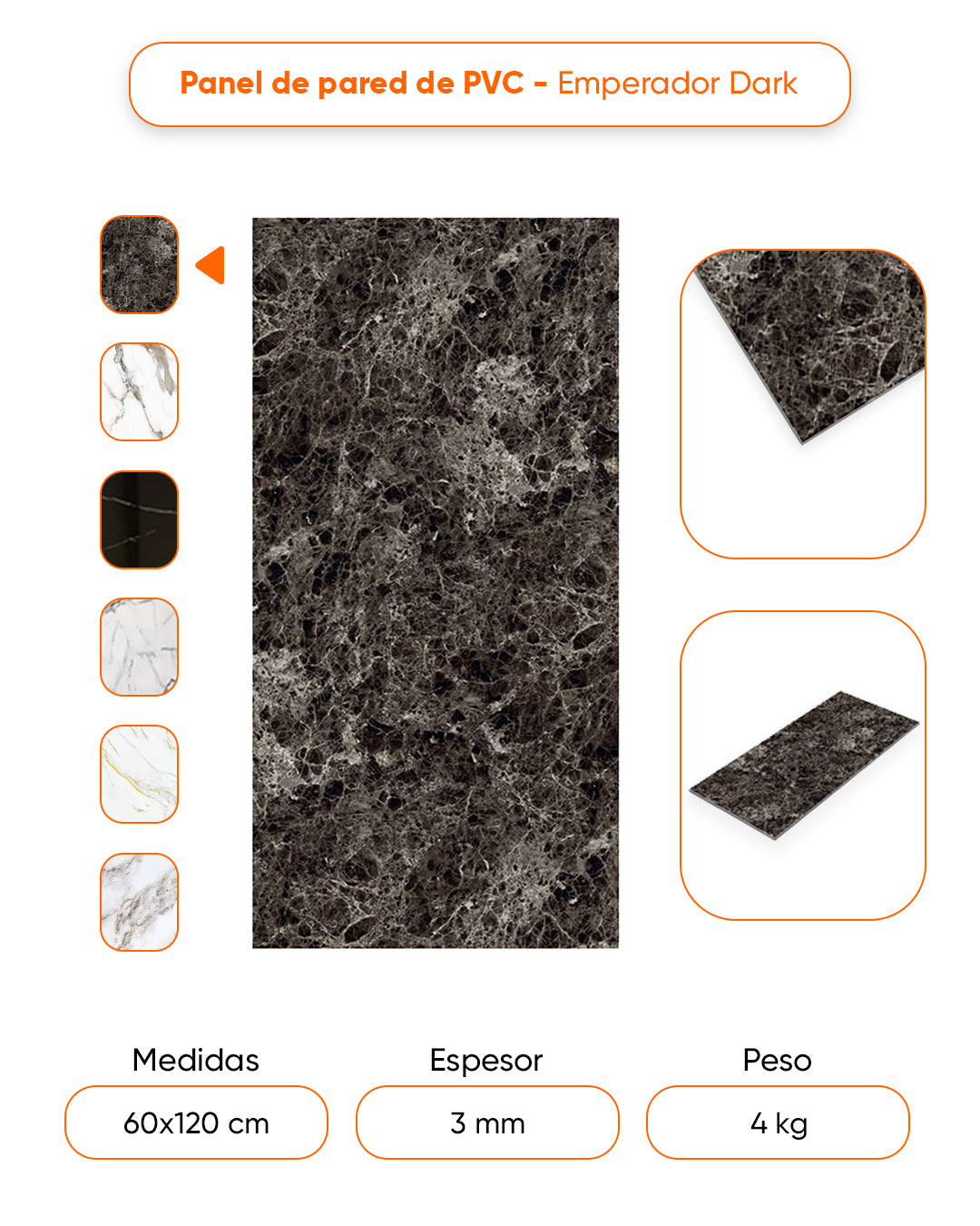 Emperador Dark / Alternativa de mármol a los azulejos del baño