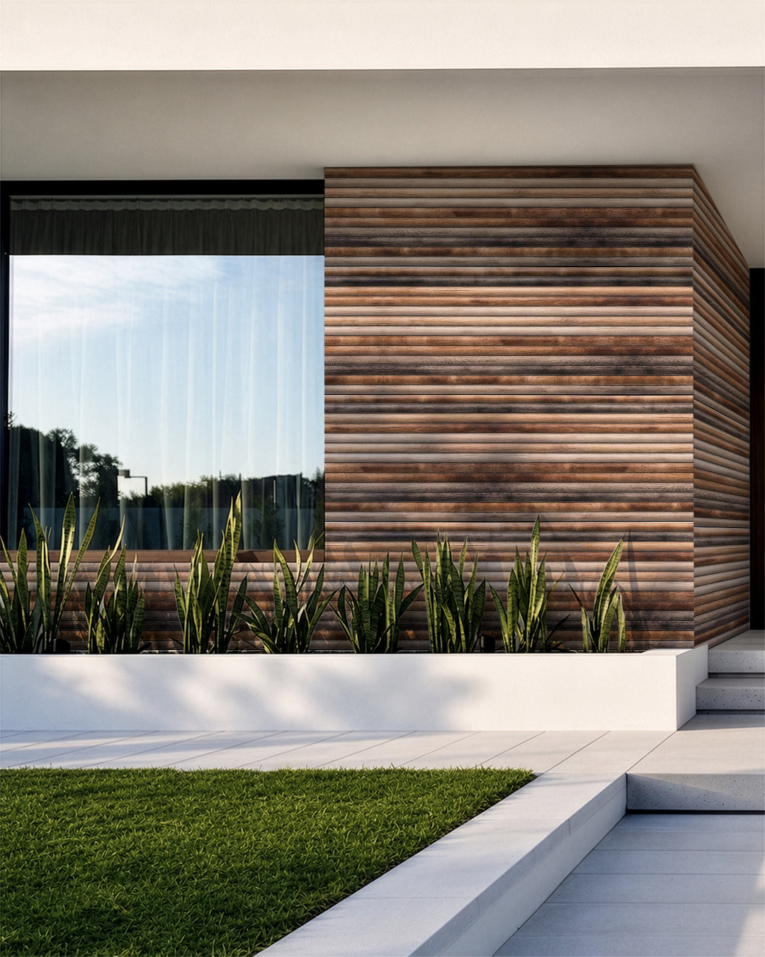 Revestimiento de pared efecto madera 50×100×2 cm | Paneles de pared 3D de poliestireno | Rustic Wood OP-02
