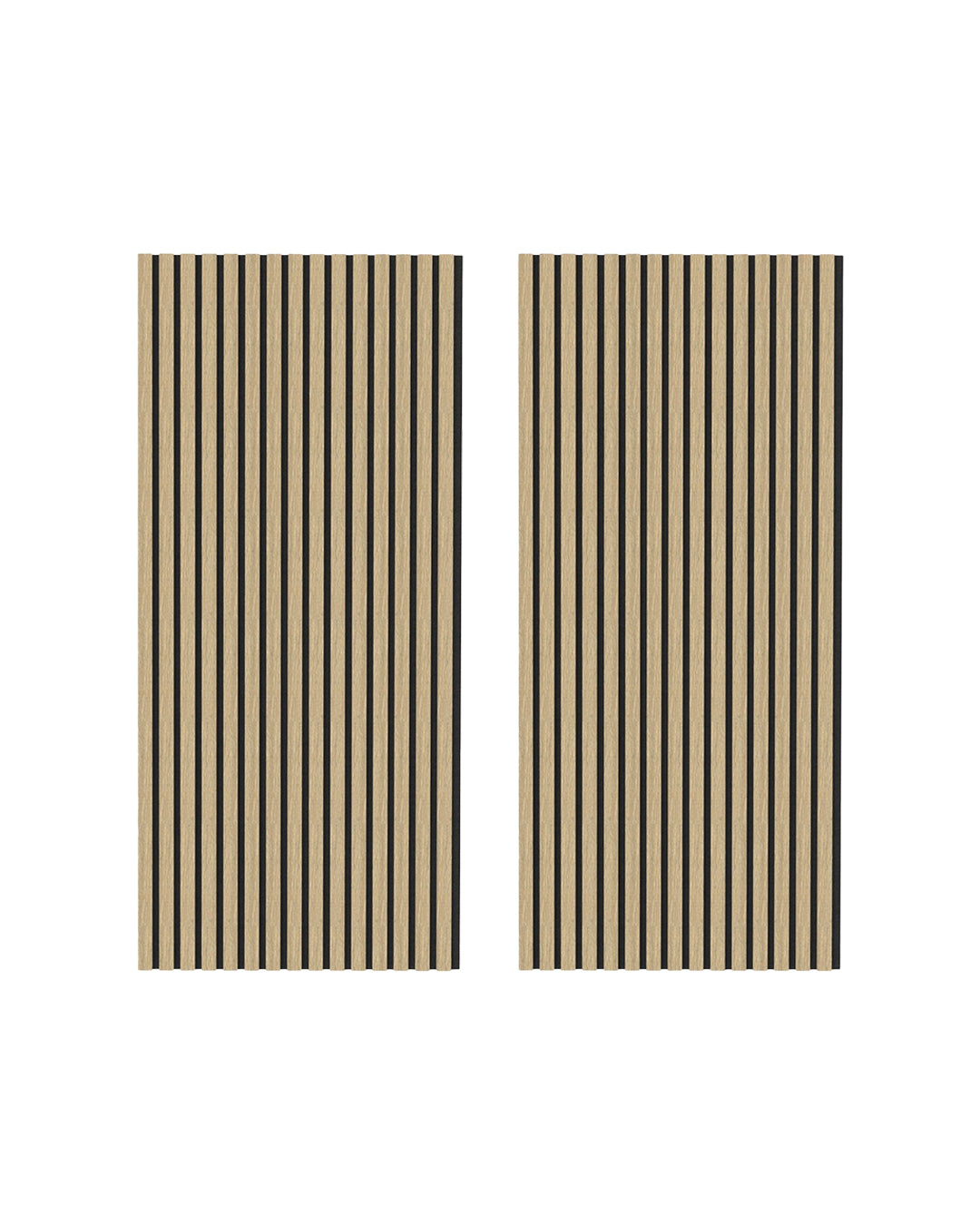 Panel acústico de pared de madera 3D set de 2 – Natural
