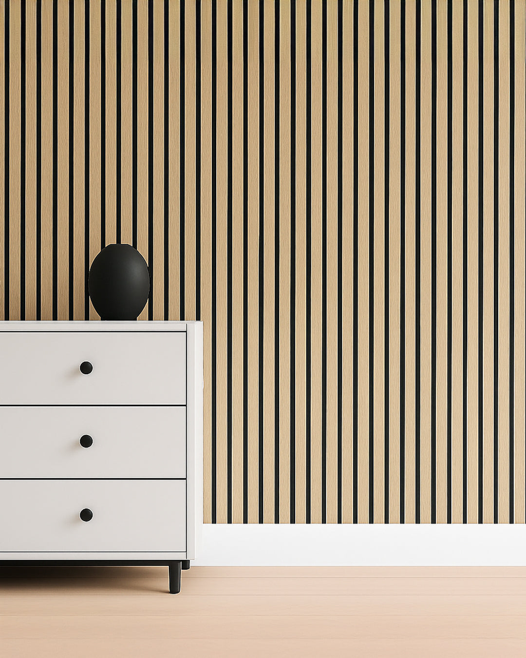 Panel acústico de pared de madera 3D set de 2 – Natural